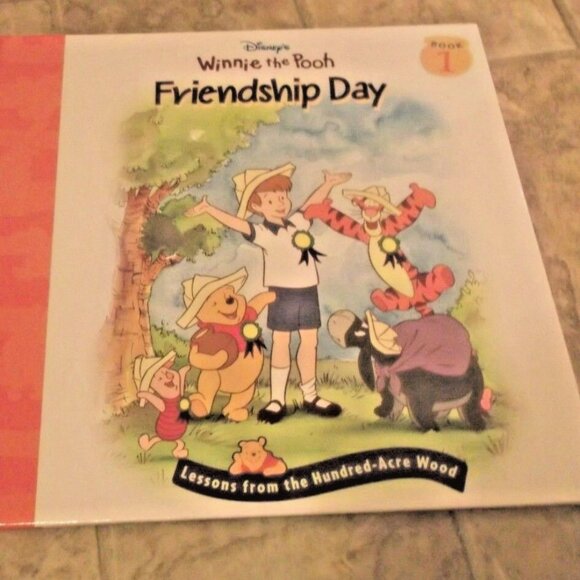 2/$25 Disney's Winnie the Pooh Friendship Day Lessons Book #1 Hardcover - Picture 2 of 6